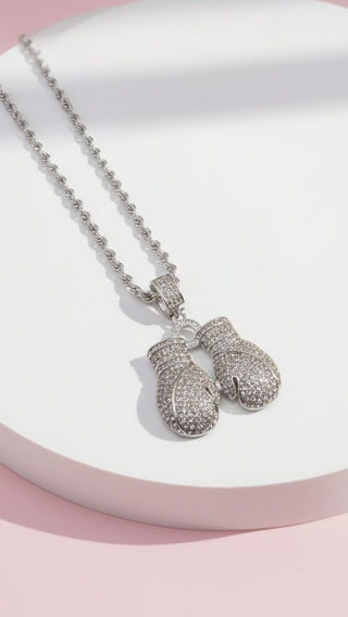 Boxing Gloves Stainless Steel Necklace