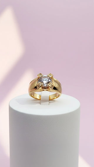 Round Cut Solitaire Crystal Ring Box set of 12