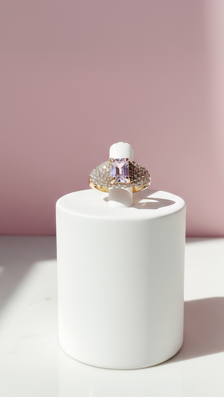 Baguette Cut Pavé Crystal Ring Box set of 12