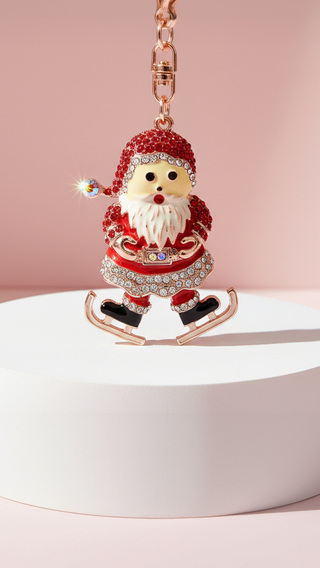 Santa Festive Key Ring Bag Charm