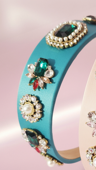 Embellished Satin Crystal Hair band