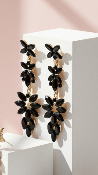 Flower Crystal Drop & Dangle Earrings