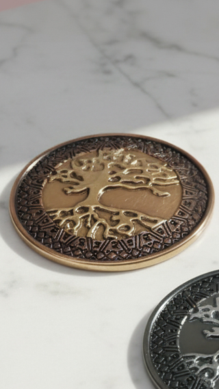 Tree Of Life Circular Magnetic Brooch