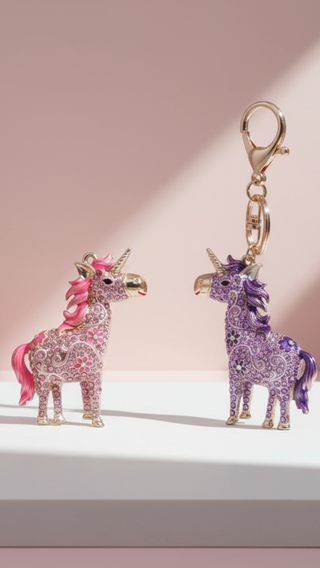 Unicorn Crystal Key Ring & Bag Charm