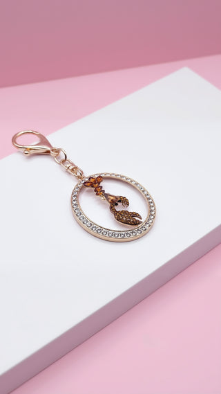 Lobster Crystal Key Ring & Bag Charm
