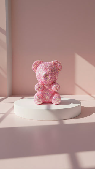 Crystal Glitter Teddy Bear Figurine With Gift Box