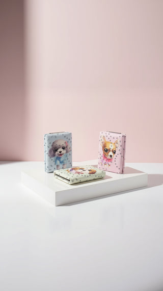 Puppy Sparkly Compact Mirrors Pack of 12