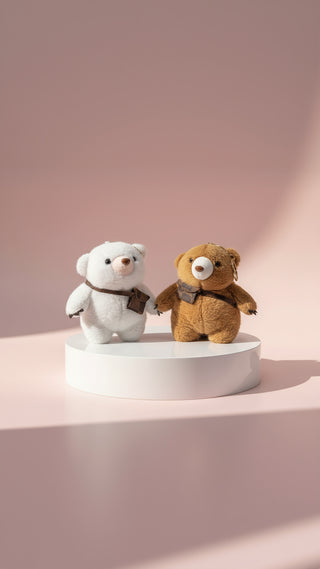 Teddy Bear With Handbag Key Ring & Bag Charm