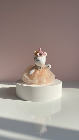 Jeweled Plush Ballerina Unicorn Key Ring & Bag Charm