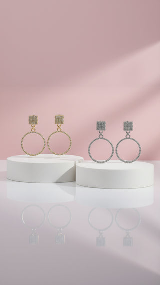 Crystal Loop Drop & Dangle Earrings