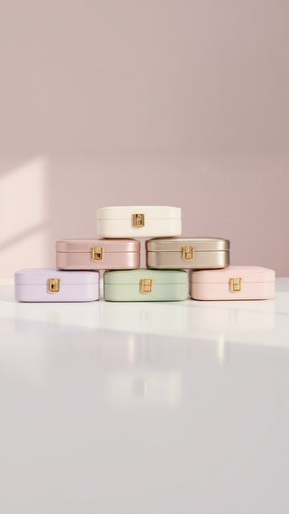 Travel Jewellery Box – Compact Trinket Organizer With Mirror