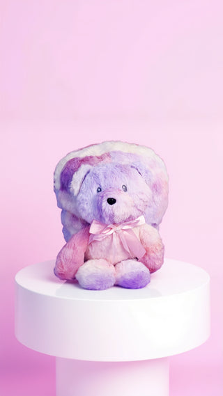 Plush Pastel Fluffy Teddy Bear Backpack