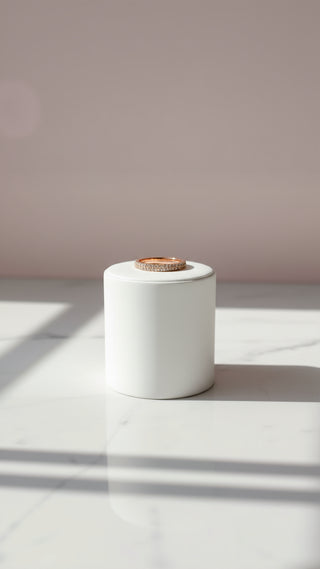 Rose Gold Eternity Band Crystal Ring Box set of 12