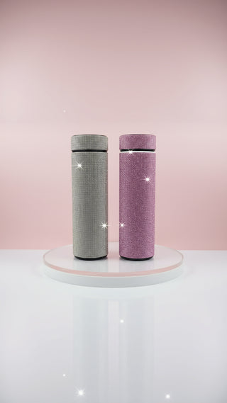 Crystal Encrusted LED Thermal Smart Cup With Temperature Display