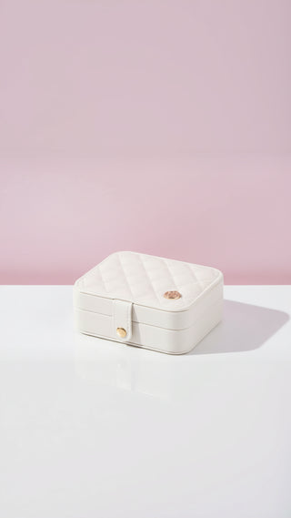 Quilted Travel Jewellery Box Organizer