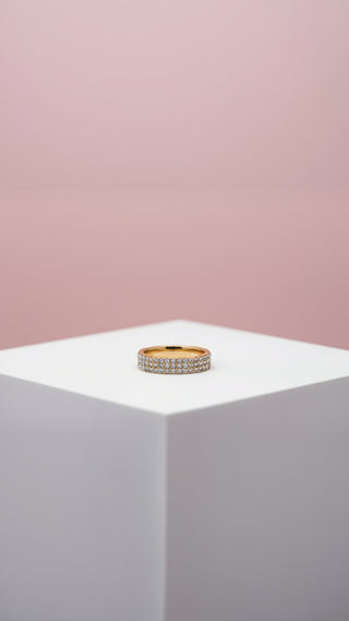 Eternity Band Crystal Ring Gold Box set of 12