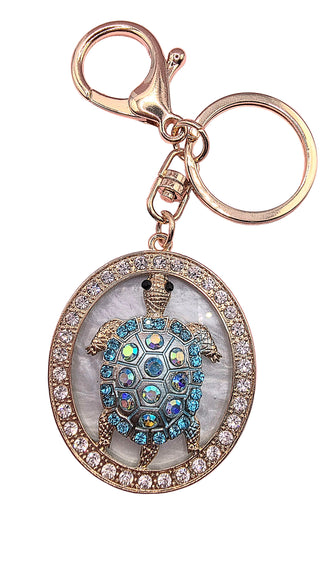 Tortoise Turtle Crystal Key Ring & Bag Charm