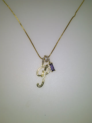 Personalised Stone Initial Necklace