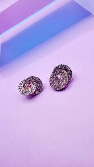 Interlocking Crystal Non Pierced Clip On Earrings