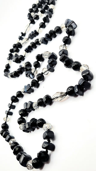 Resin Boho Long Natural Stone Beaded Necklace