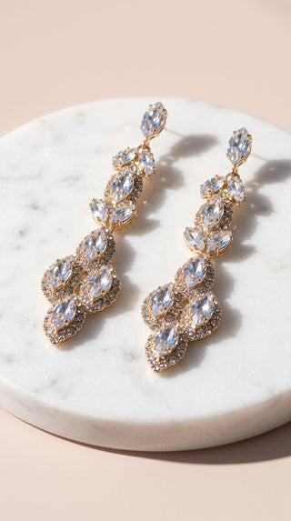 Layered Crystal Drop & Dangle Statement Earrings