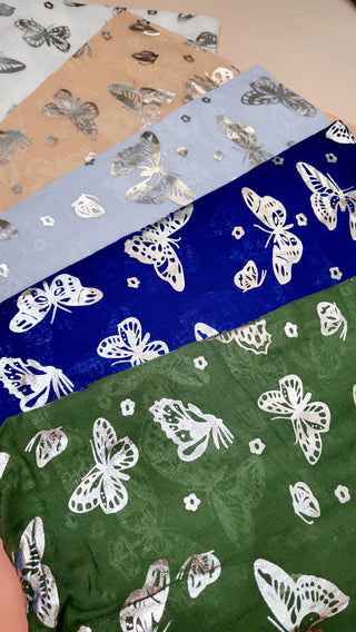 Silver Butterfly Scarf Pack of 12 SC2003