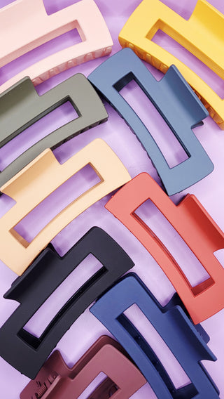 Bold Block Colour Hair Clamps Pack of 12