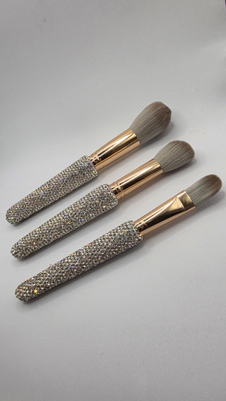 Crystal Encrusted Makeup Cosmetic Brush Set