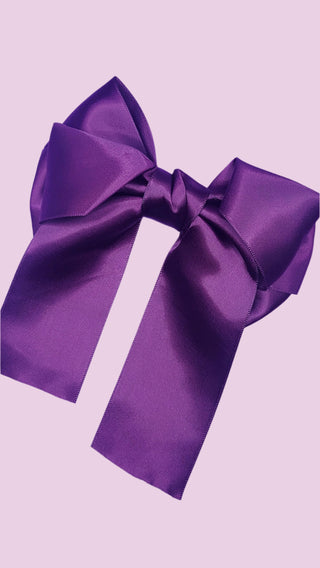 Satin Hair Bow Clip Slide Pack of 12