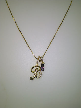 Personalised Stone Initial Necklace