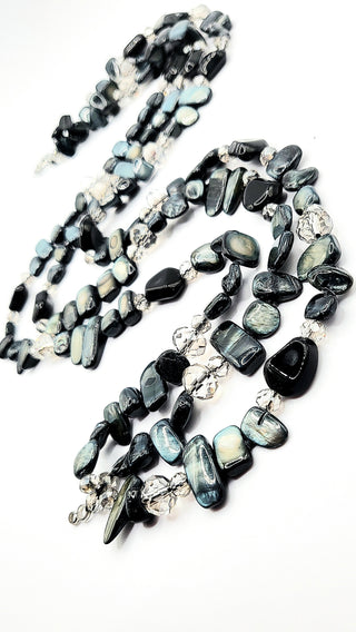 Resin Boho Layered Long Beaded Necklace