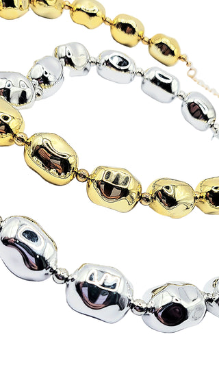 Melted Bubble Chain Link Necklace