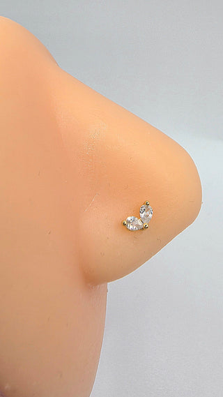 Teardrop Nose Ring Surgical Steel Pierced