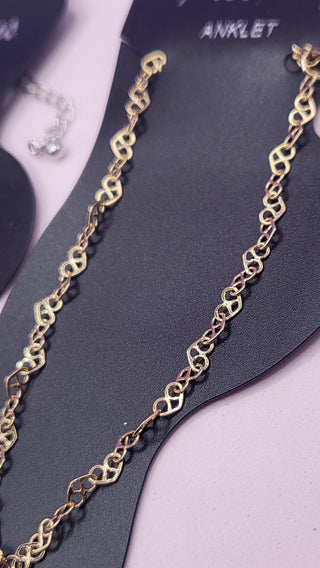 Heart Chain Link Anklet