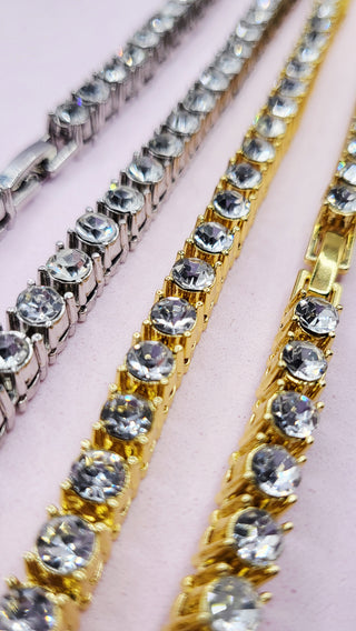 Iced Out Crystal Bling Tennis Chain